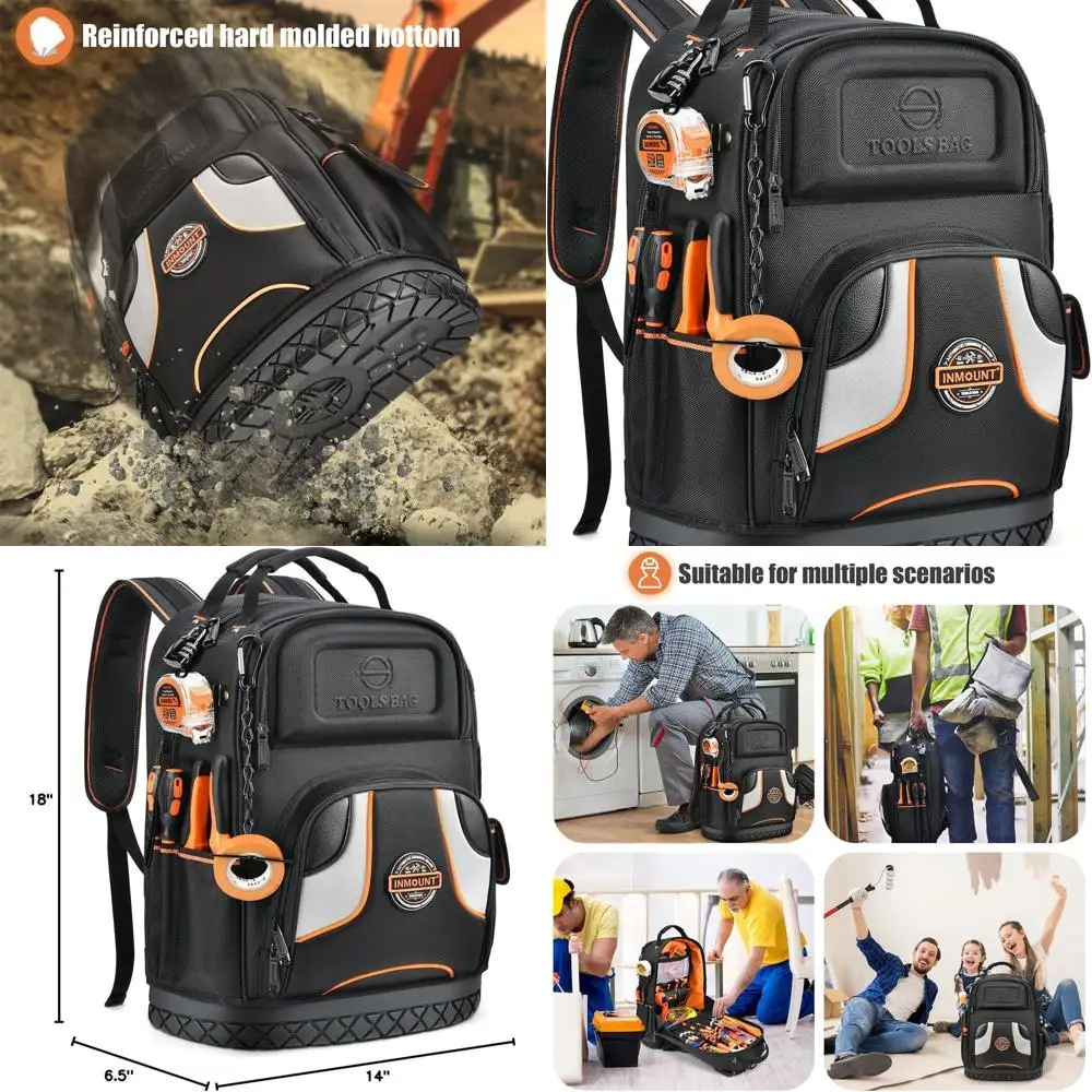 

Профессиональная сумка для инструментов электрика для систем ОВКВ с усиленным дном и кодовым замком для надежной организации