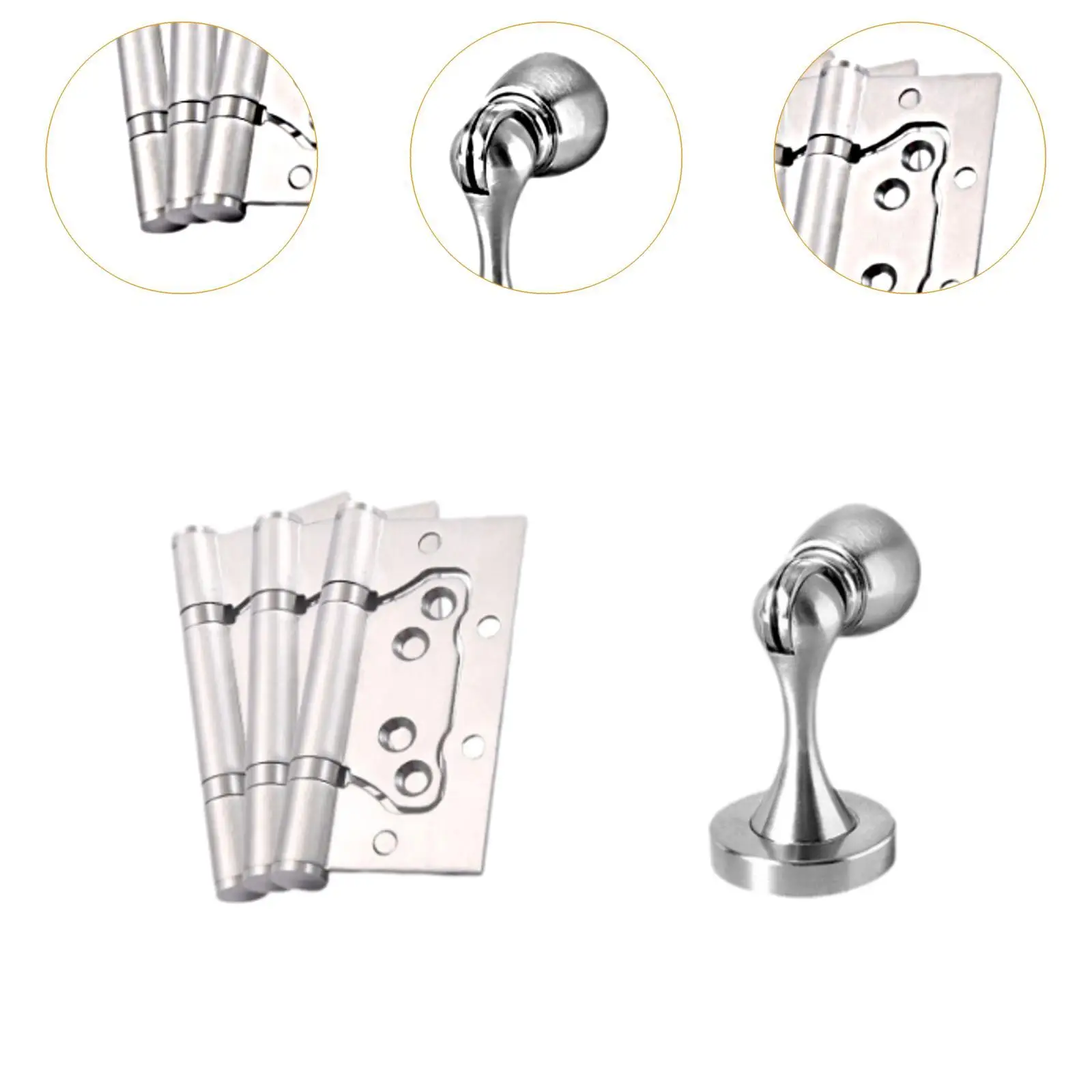 Door Hinge and Stopper Hardware Front Door Interior Door Home Left and Right