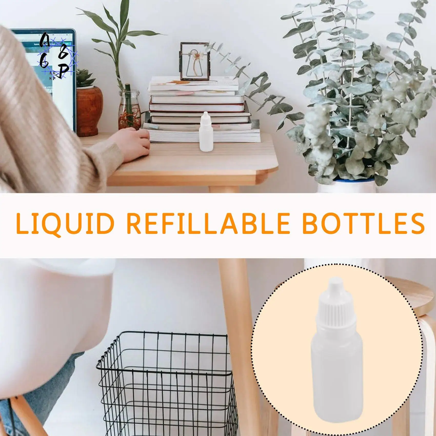 

A68P-100PCS 15Ml Empty Plastic Squeezable Dropper Bottles Eye Liquid Dropper Refillable Bottles