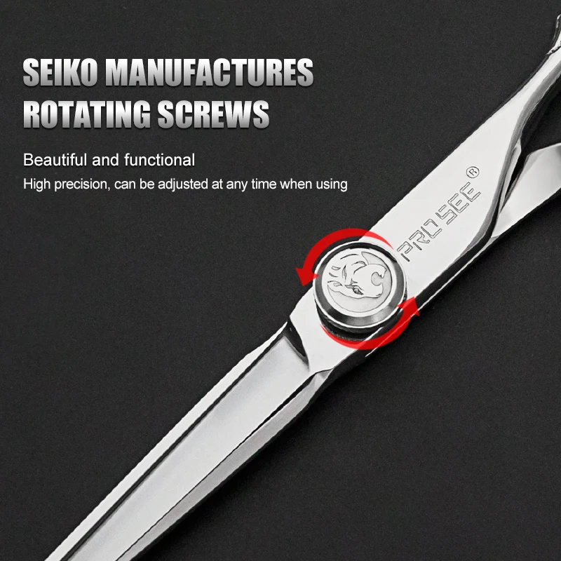Japanese VG10 Stainless Steel Right-Handed Hair Thinning Scissors 6.0 Inch Straight Blade Beauty Tool for Barbers Scissors