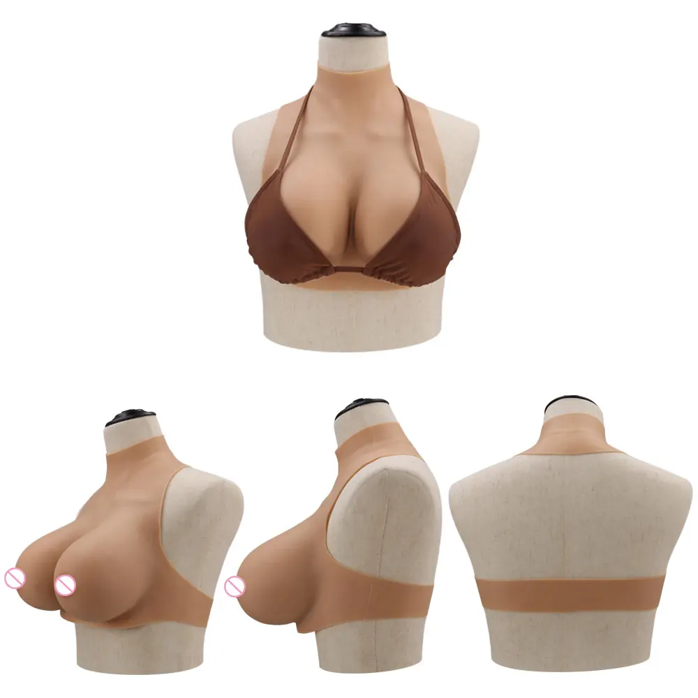 YUERUGOU Silicone Breast Forms Fake Artificial Huge Boobs for Mastectomy Crossdresser Transvestite Sissy DragQueen Cosplay Chest
