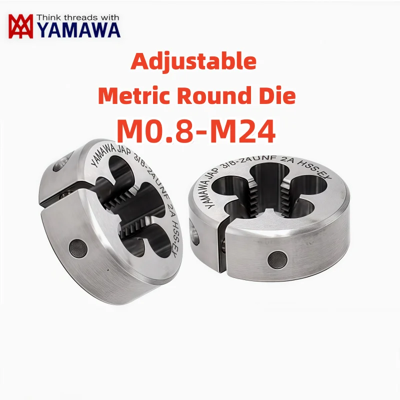 

1PCS HSSE YAMAWA Metric Adjustable Round Die M1M2M2.5M3M4M5M6M7M8M9M10M11M12M14M16M18M20M22 AR-D Screw Thread Threading Dies