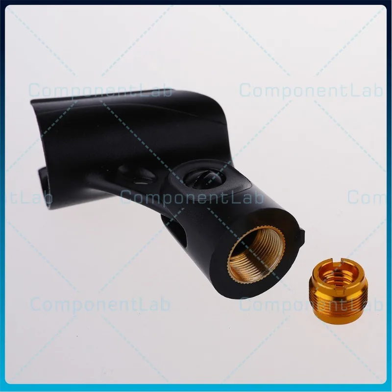 Wired handheld microphone stand with copper teeth gold threaded mic for holder microphone holder for outlet