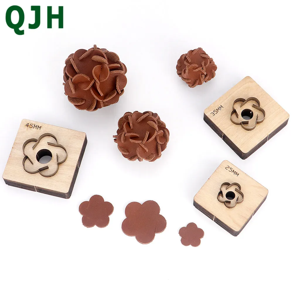 1Pcs Petal Leather Embroidered Ball Mold Without Cutting Cutting Leather DIY Tool Adult Handmade Leather Art Pendant Small Item