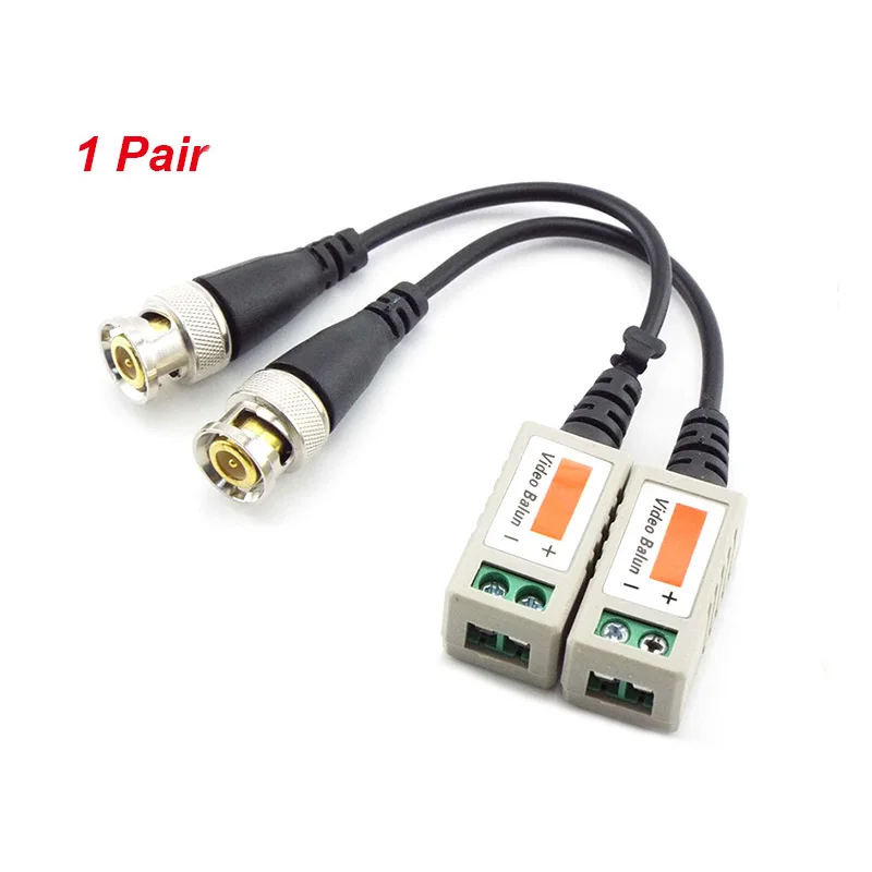 ตัวรับส่งสัญญาณแบบพาสซีฟ Balun CCTV BNC เกลียวสาย UTP Balun BNC Cat5สัญญาณวิดีโอกล้องเชื่อมต่อ W28