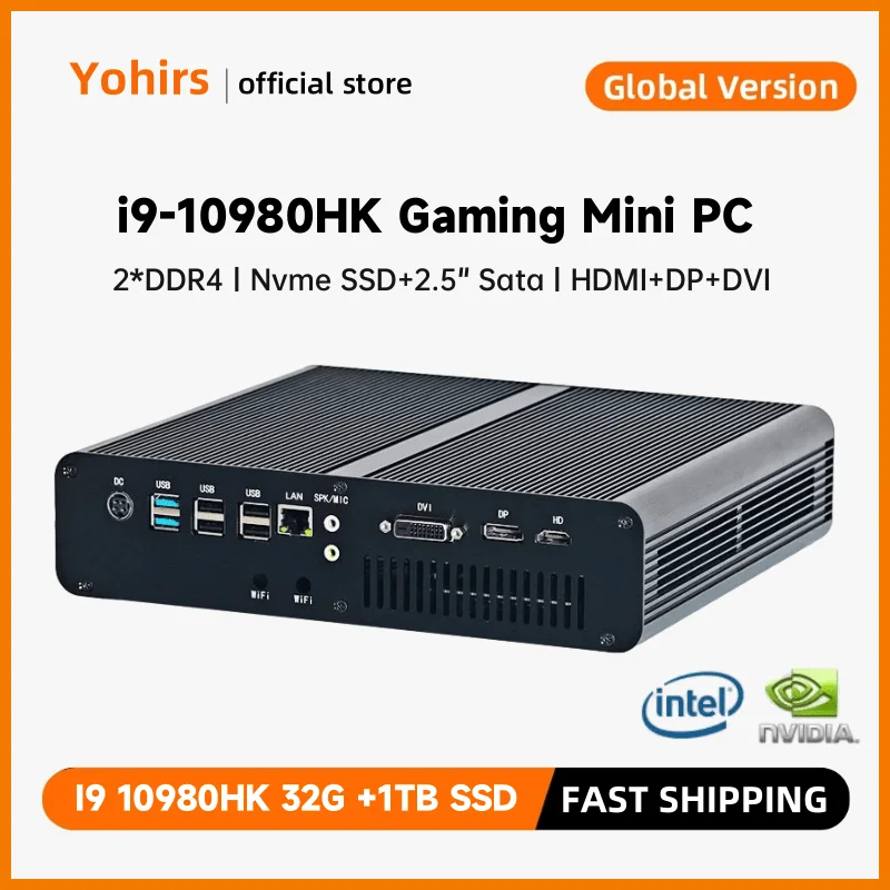 I9 10980HK Gaminig Mini PC I7 Gtx1660 6G Gtx1650 4G Pc Gamer Window11 4k Dp Hd Type-c Wifiคอมพิวเตอร์เดสก์ท็อปที่ดีที่สุดGaming Pc