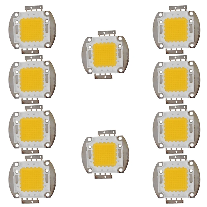 10X 100W LED Lamp High Power Chip DIY Lamp Light Lighting Warm White