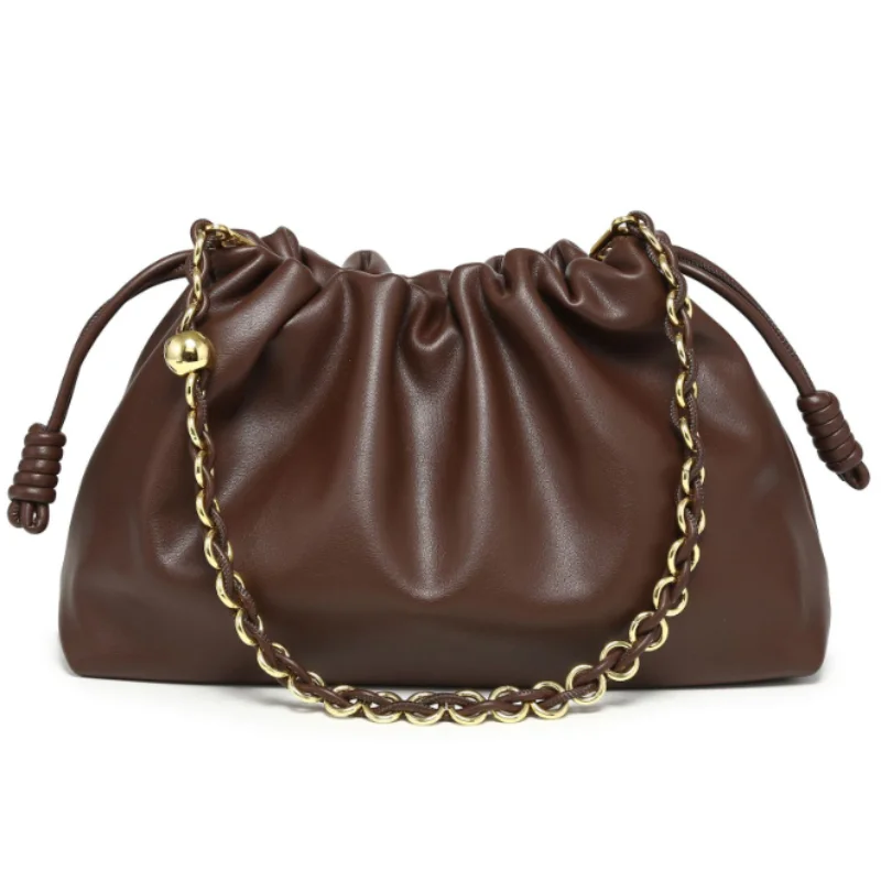 

High-quality Brand Clouds Bag Luxury Niche Designer Soft Drawstring Crossbody Bag Removable Chain Leisure Evening Shoulder Bag