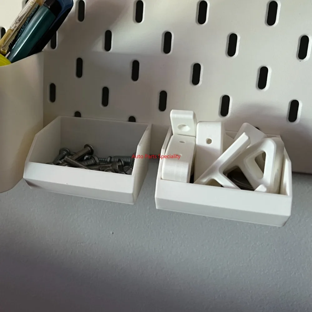 1PC Space Saving Plastic Tool Organizer Hanging Storage Box for Garage Kitchen DIY Compatible for IKEA Skadis