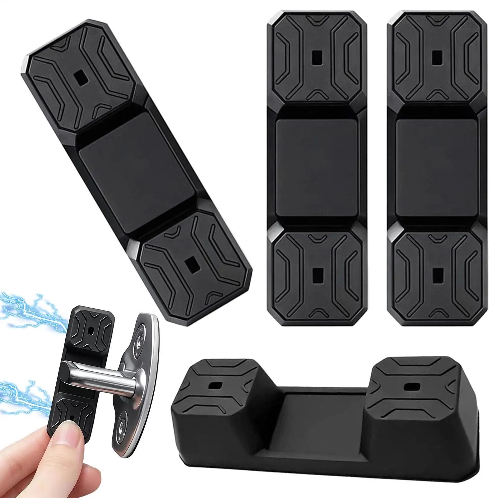 4pcs Car Door Damper Magnetic Damper Guard Shock Cushion Car Door Latch Protector For SUV Truck Garage Parking Daily Driving