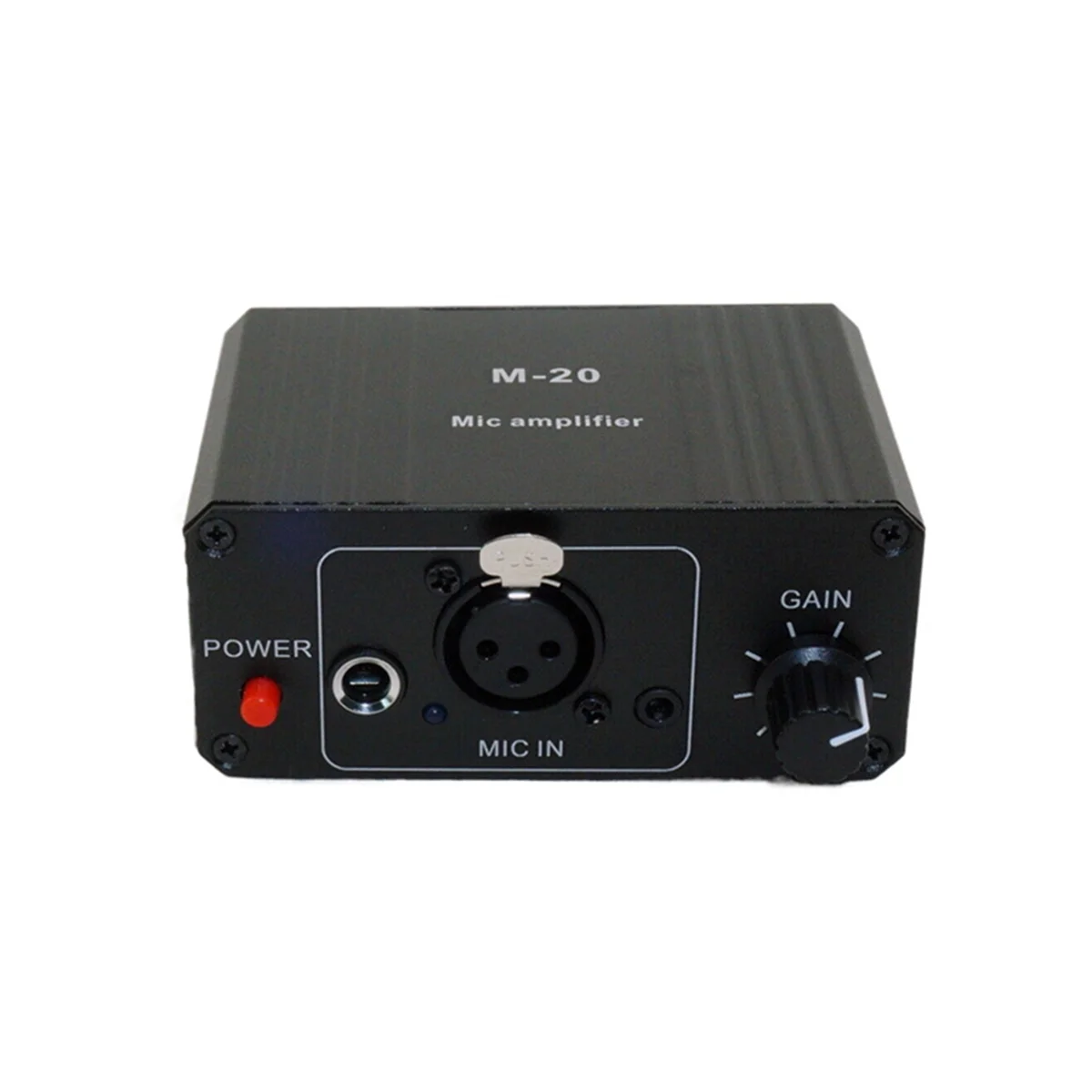 ABJG-Dynamic Microphone Condenser Mic Amplifier M-20 Audio 48V Phantom Power Charging Black for Live