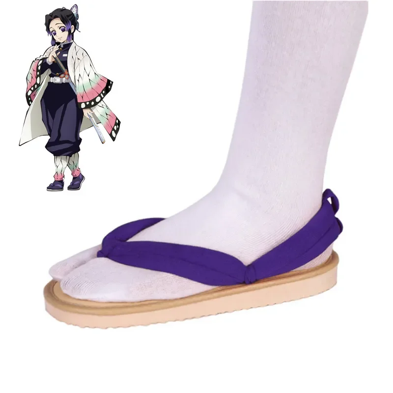 Anime demônio slayer cosplay sapatos kimetsu não yaiba kamado tanjirou tamancos sandálias kamado nezuko geta kochou chinobu chinelos