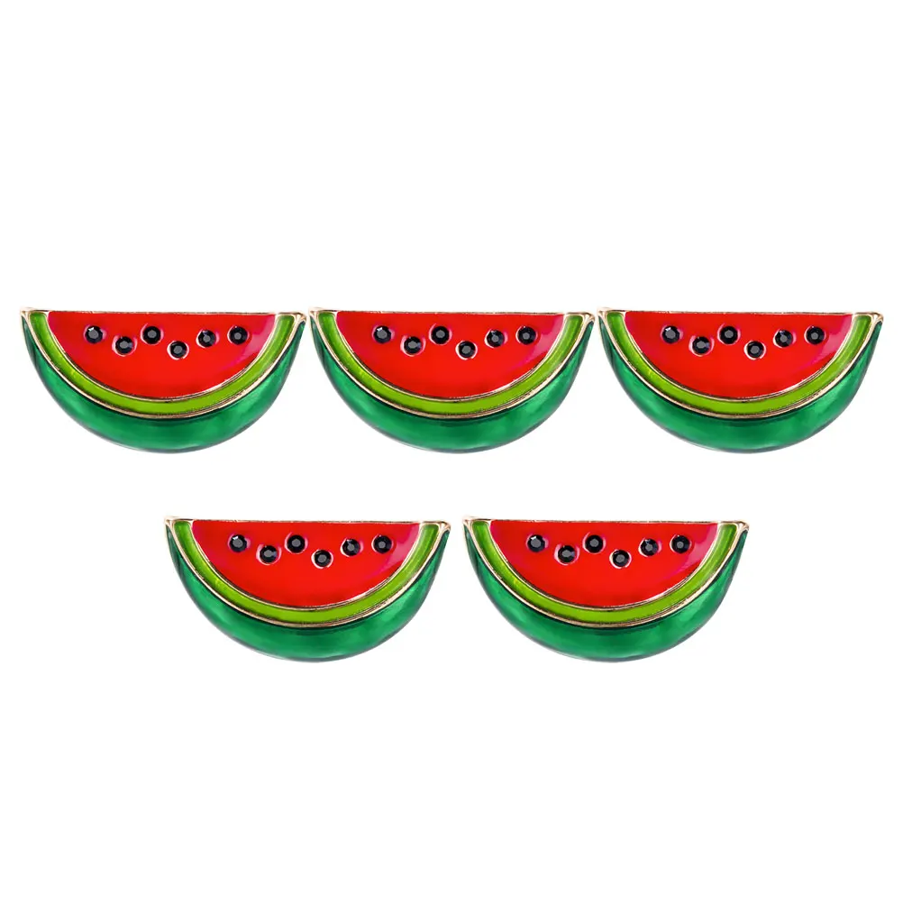

5pcs Watermelon Brooch Pin Cute Cartoon Sweater Shawl Clip Dress Collar Cardigan Clothing Accessories Lapel Badge Gift