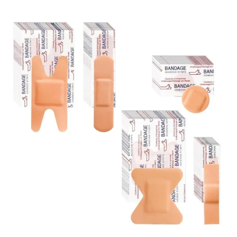 100pcs Variety Shapes Waterproof Bandage Breathable First Band Aid Wound Dressing Medical Tape Wound Plaster Bandaids
