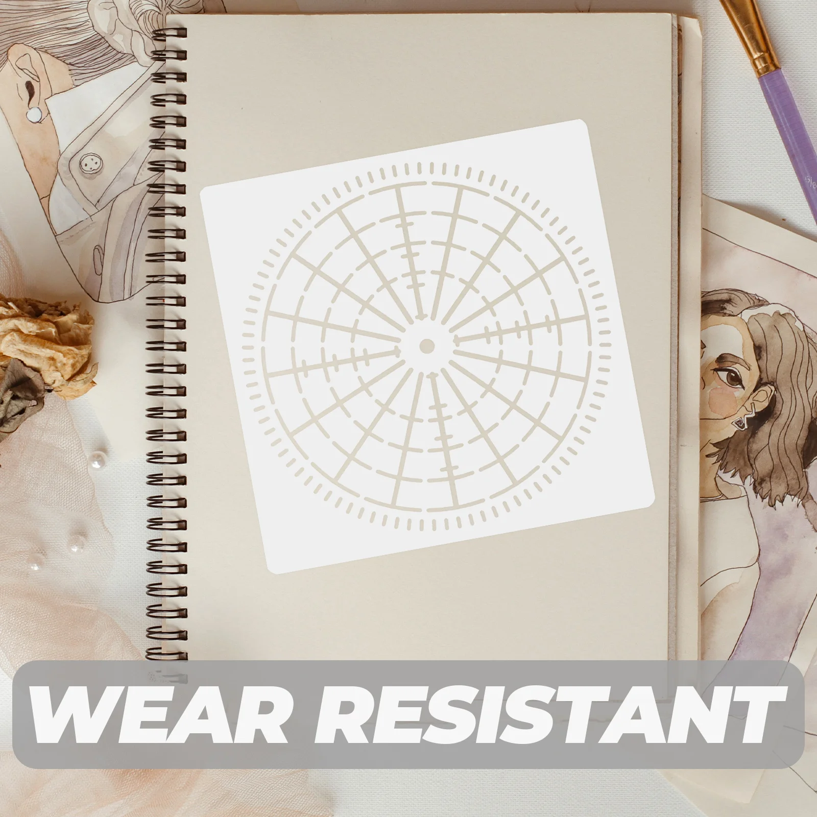 12 ورقة استنسل رسم مريح قوالب DIY رقيقة قابلة لإعادة الاستخدام لسكرابوكينغ علامات الخشب النسيج ديكور المنزل #4