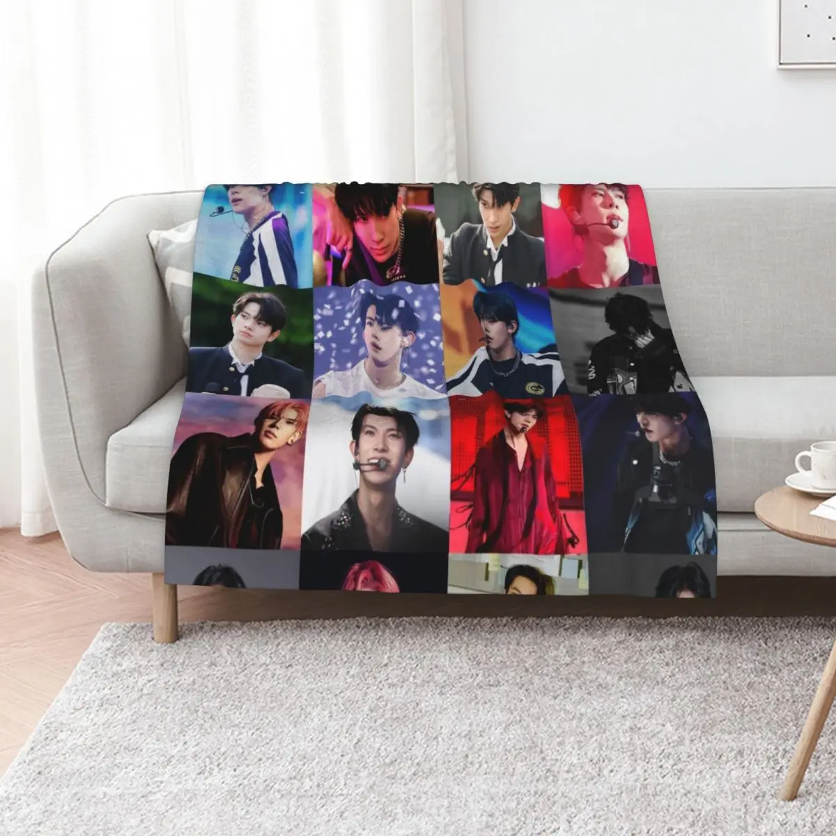 

Heeseung Collage Throw Blanket cosplay anime Bed linens Stuffeds Soft Plush Plaid Blankets