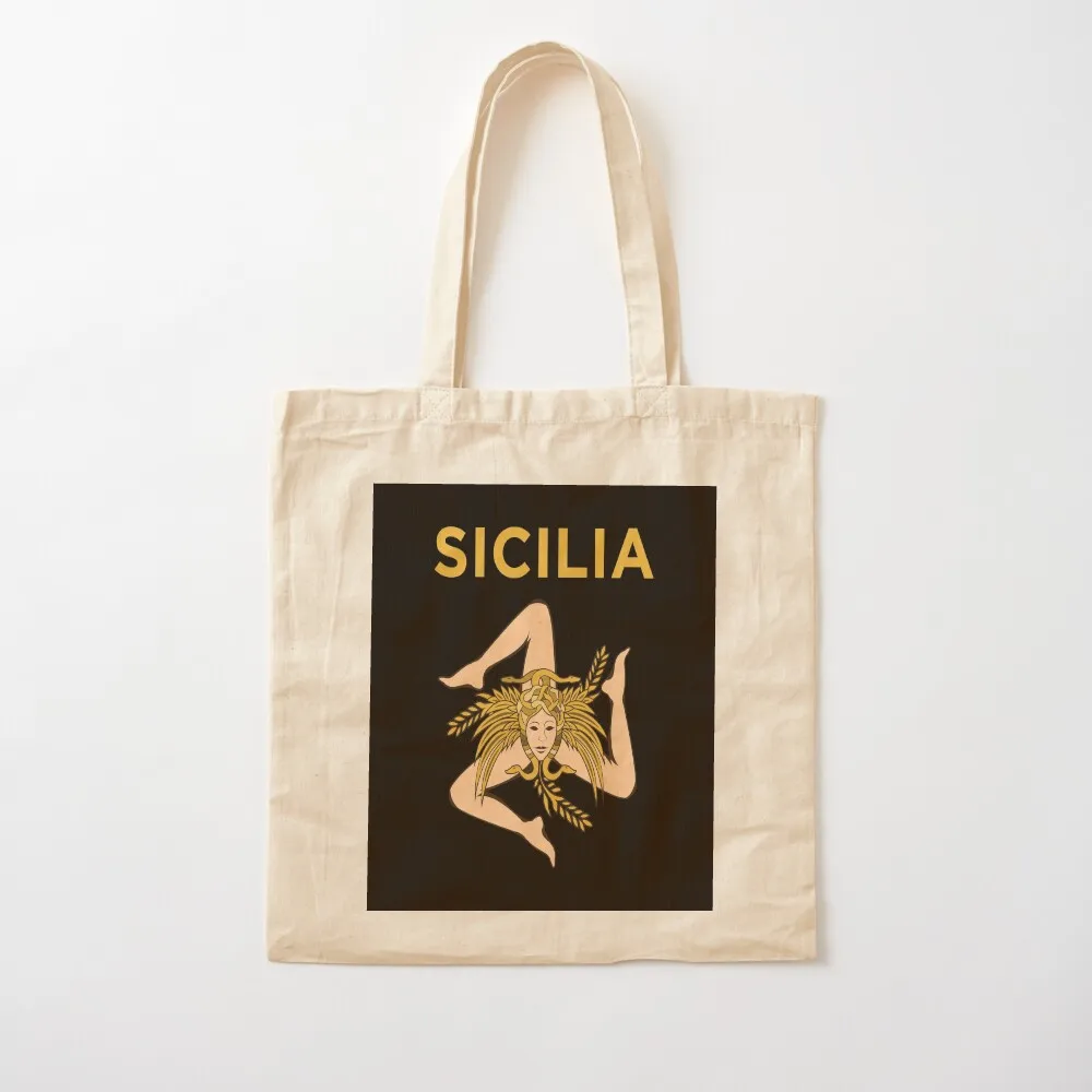 Sicily Trinacria Tote Bag Handbags women custom tote bag ecological bags