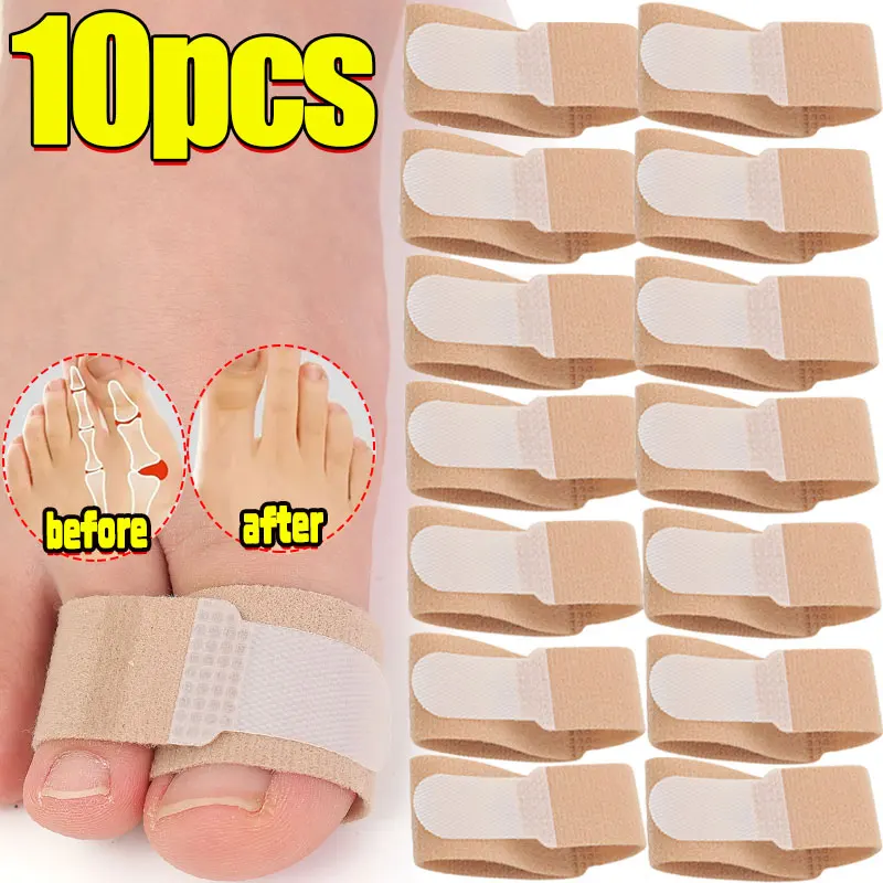 

Reusable Hammer Toe Straightener, Toe Splints Cushions Bandages, for Correcting Crooked & Overlapping Toes Protector