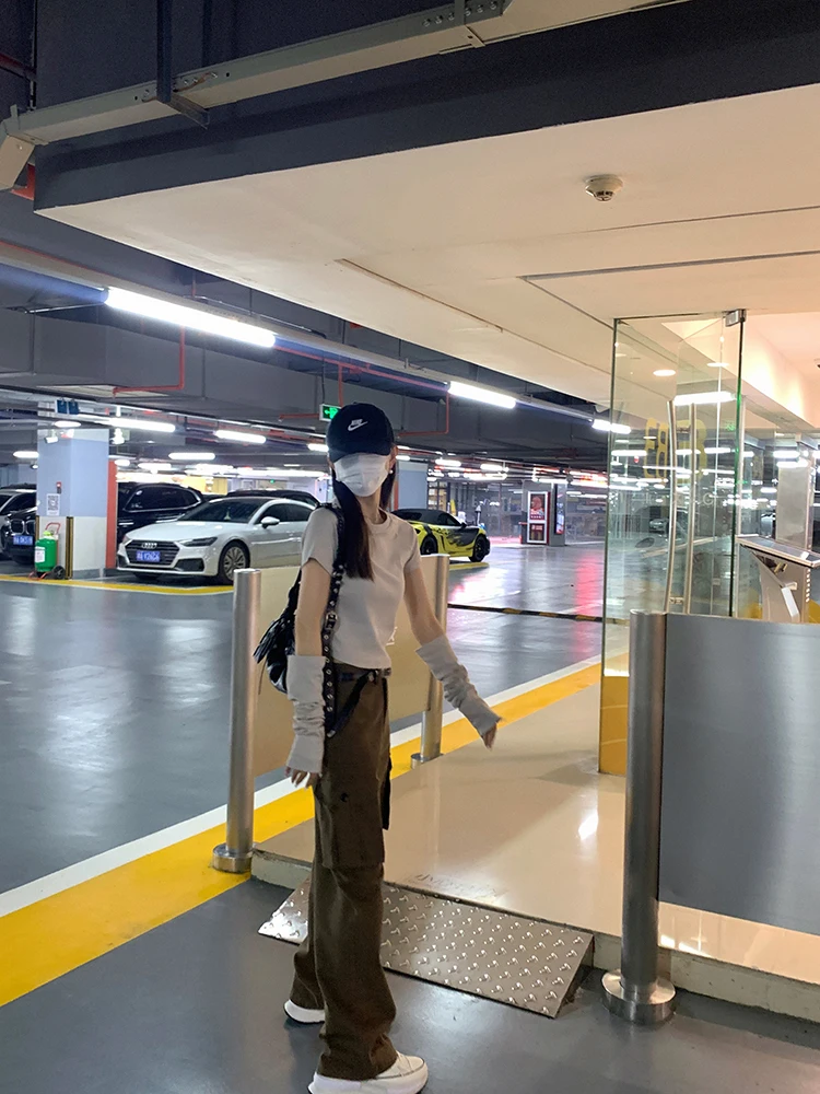 

Модная футболка с длинными рукавами, съемными рукавами, облегающая, сексуальная, для девушек, повседневная, для работы, однотонная, весенняя коллекция