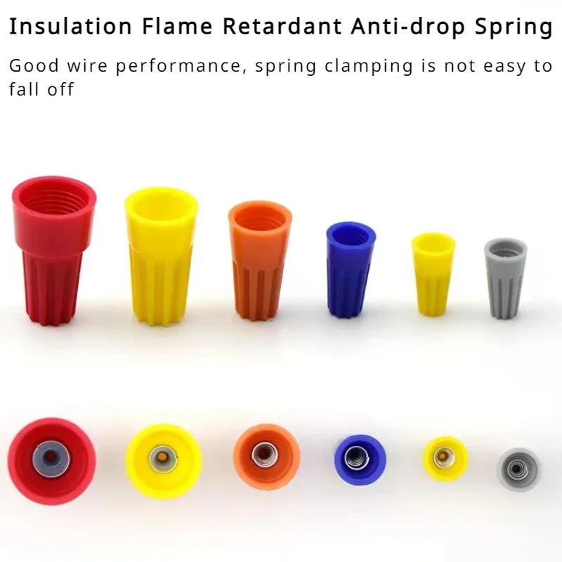 20pcs Fast Wire Connector P1 P2 P3 P4 P6 Electrical Insulated Twist Crimp Terminal AWG22-10 Nut Spring End Cap Rotating Splicing