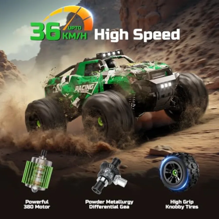 RC Car For Off-Road Use, ABS Plastic, Black And Red, 36 Km/H High Speed With 2.4GHz Full Proportional Control