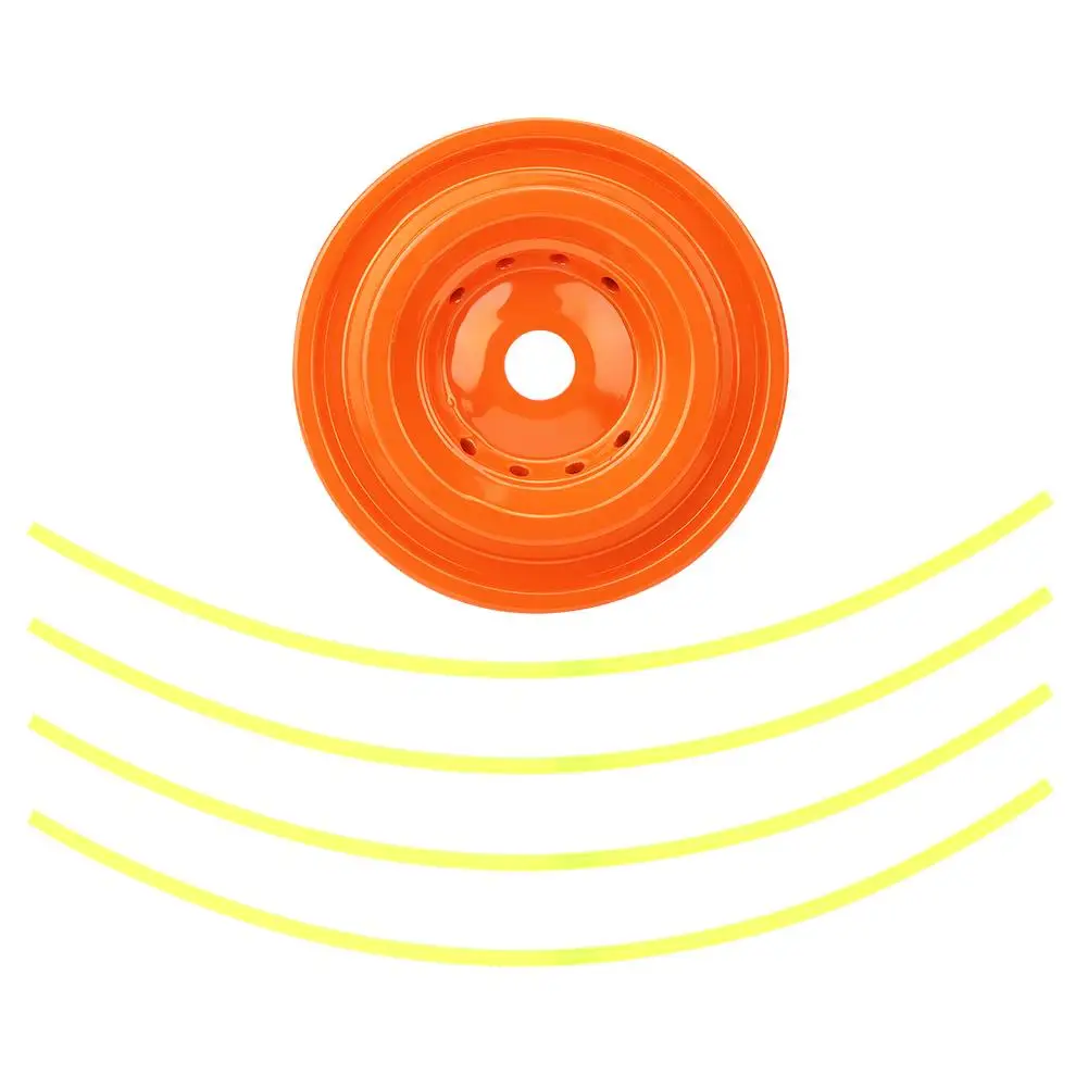 

Universal Aluminum Lawn Mower Trimmer Head with 4 for string Trimmer Lines Replacement Accessory for Brush Cutting Tools