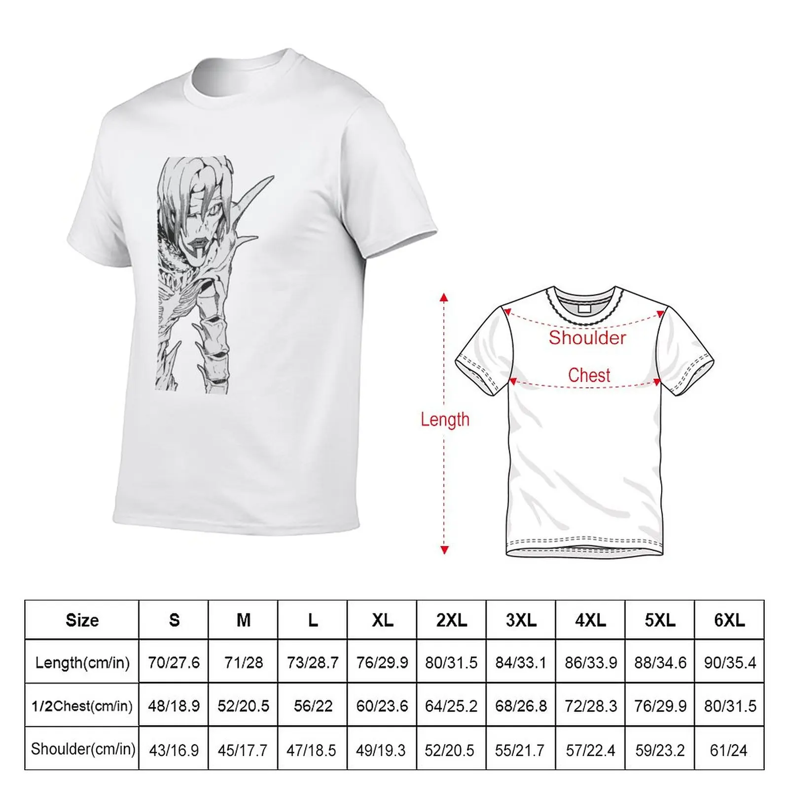 New Rem Shinigami Manga デスノート T-Shirt graphic t shirt customized t shirts kawaii clothes mens graphic t-shirts big and tall