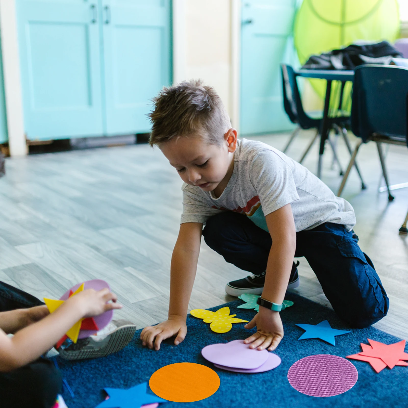 

30 Pcs Sticker Educational Puzzle Carpet Logo Post Child Rugs Nylon Marker Stickers