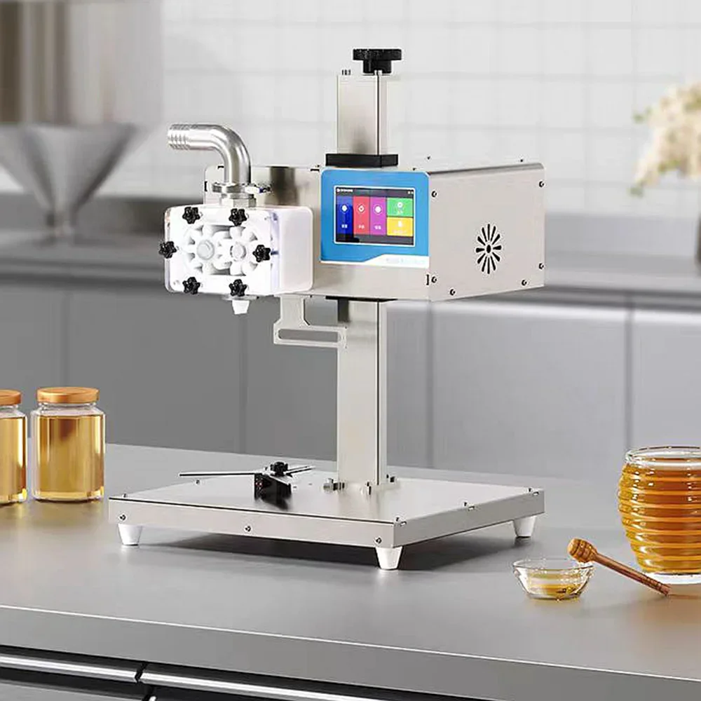 Photoelectric Sensing Automatic Honey Filling Machine for Viscous Liquids 11L/Min High-Speed Flow Rate Industrial Grade