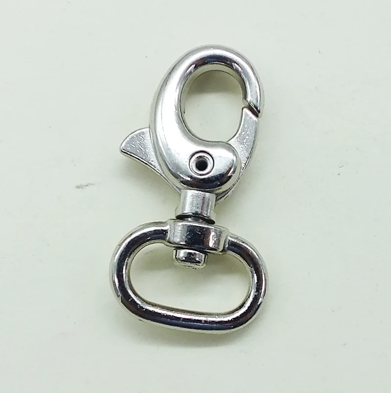 

wholesale 100pcs 32mm Nickel color Lobster Clasp Clips Key Hook Keychain Split Key Ring Findings Clasps For Keychains Making