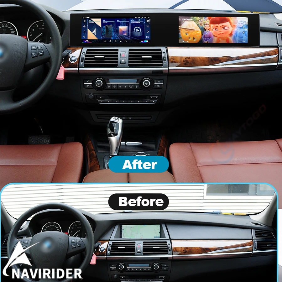 21inch CarPlay 4G BT DSP Car Multimedia Video Player For BMW X5 X6 E70 E71 2007~2013 CCC CIC GPS Android 15 3D Curved Screen