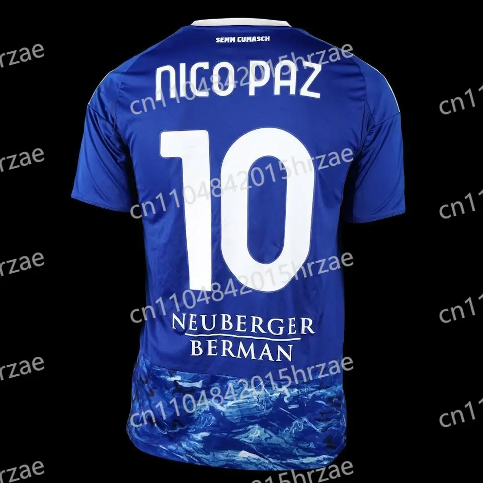 حار كومو نمط نيكولاس نسخة الكبار الأطفال عارضة الرياضة تي شيرت كرة القدم جيرسي تنفس قصيرة الأكمام نادي كرة القدم الأعلى