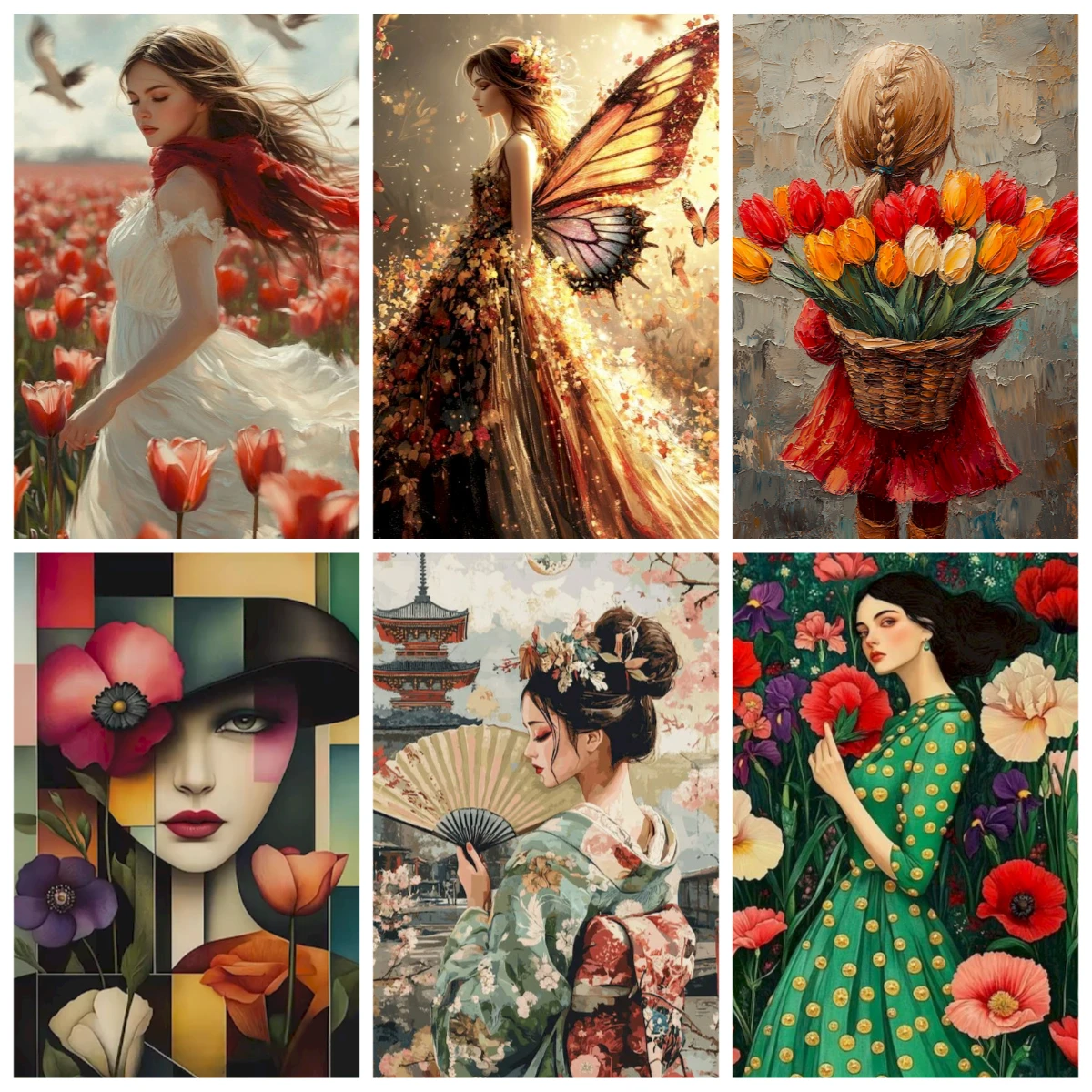 

Jigsaw Puzzle 1000 Pieces Flower Girl Puzzle Home Decor for Adults Game Family Fun Puzzles Educational Toys for Kids