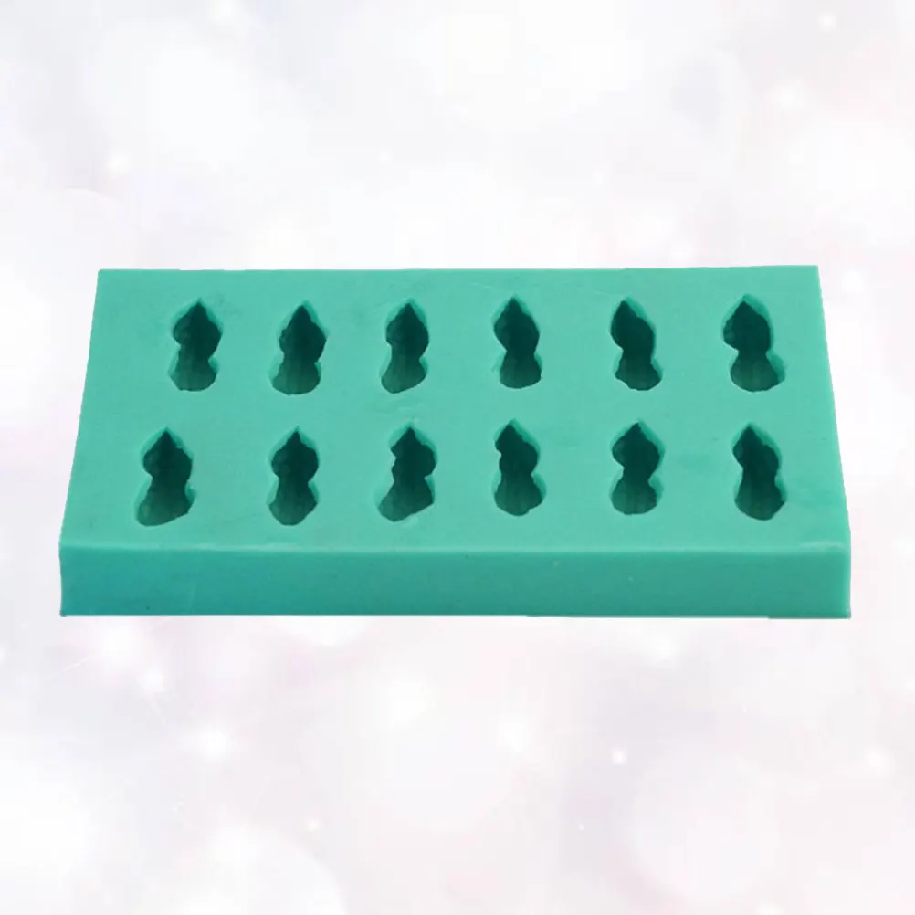 Molde de silicona para hornear, molde antiadherente con diseño en forma de cacahuete para hacer chocolate, pudín, gelatina, pan, mousse, color verde, 1 ud.