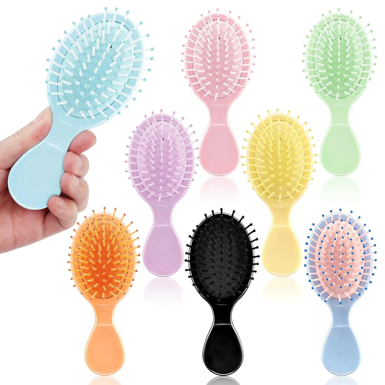 

8 PCS Mini Wet Hair Brush Set, Easter Christmas Stocking Stuffers Gifts for Women Teens Girls Kids