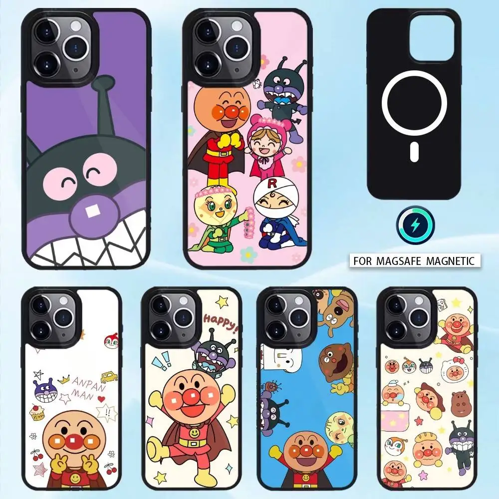 

Anime A-Anpanman Phone Case For iPhone17,16,15,14,13,12,11 Plus,Pro Max Magnetic For Magsafe Wireless Charging
