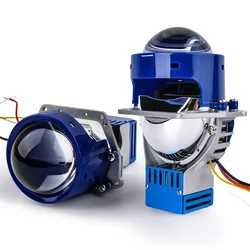 3 Inch Bi LED Projector Lens Headlight Retrofit 12V 75W 3570 Chips 2 Reflector Hi Lo Beam for Angel Eye BMW E39 mercedes w207