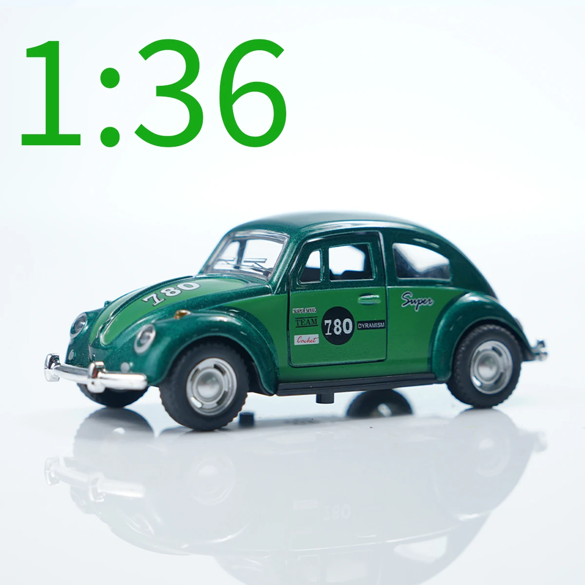 

1:36 Винтажная модель автомобиля из сплава зеленого жука, форма жука, персонализированные узоры, открывающиеся двери, подходящая игрушка для мальчиков и девочек, украшение рабочего стола, праздничный подарок.