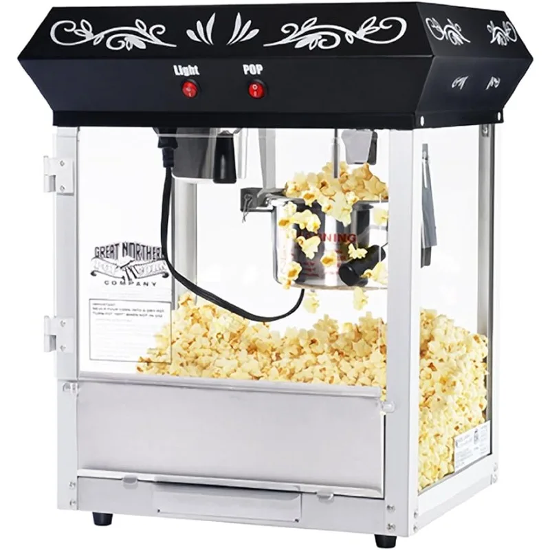 

6111 Great Northern Popcorn Black Foundation Top Popcorn Popper Machine, 4 Ounce