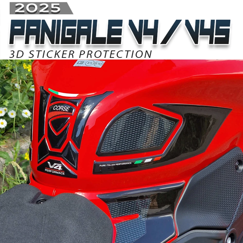 

Motorcycle Accessories 3D Resin Sticker Protection Kit Fairing Decals For Panigale V4 V4s 2025