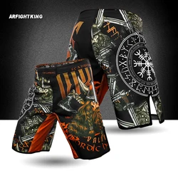 Pantalones cortos de entrenamiento de lucha deportiva MMA Muscle Warrior Jujutsu, secado rápido, duradero, competición de Fitness, Muay Thai, bicicleta al aire libre