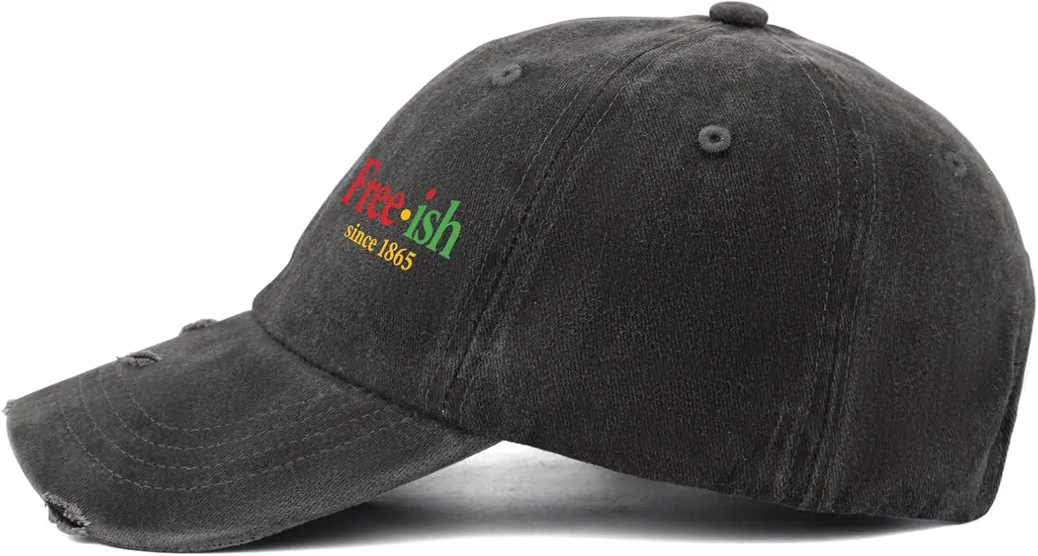 قبعة Black FreeIsh منذ عام 1865 Juneteenth للرجال عصرية مغسولة