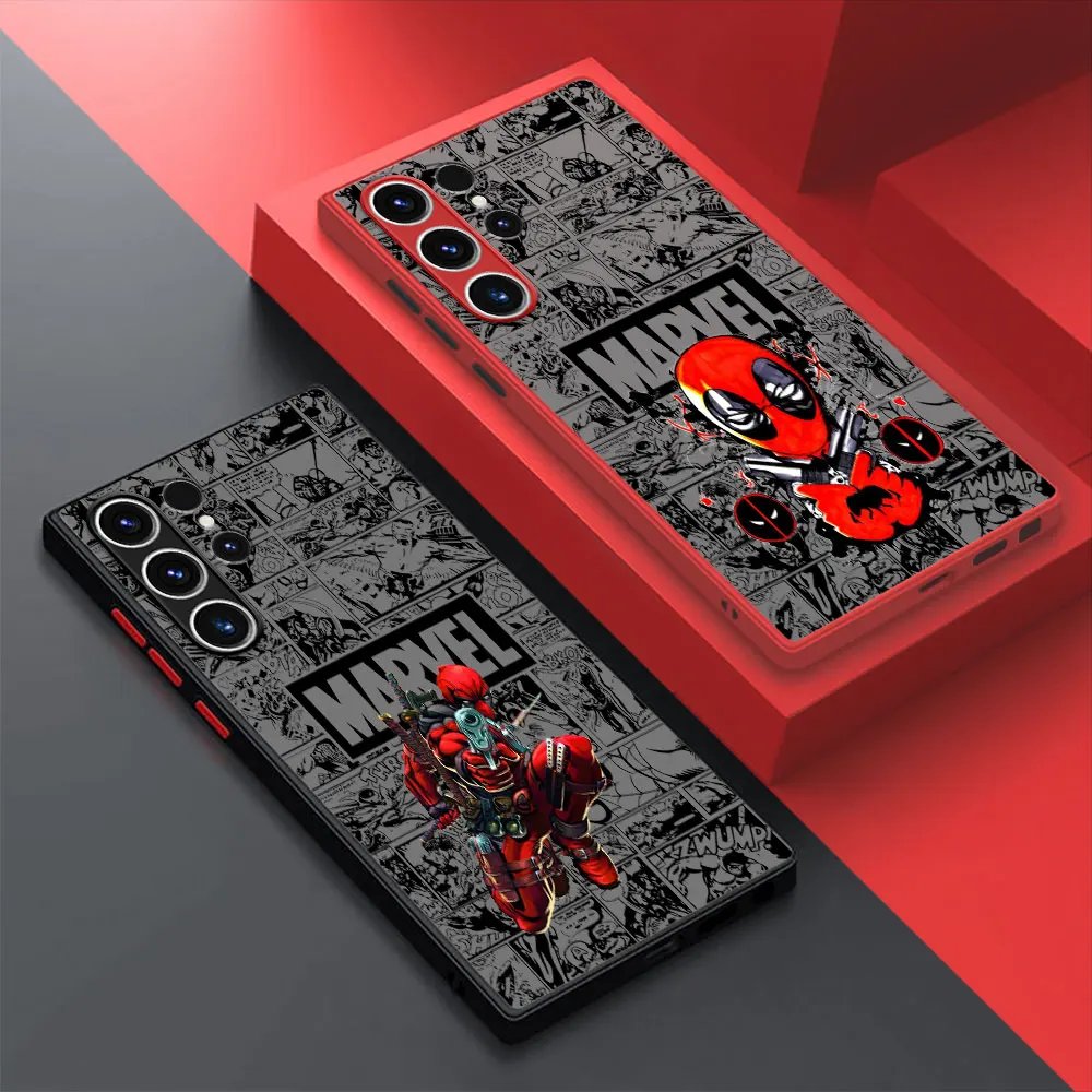 phone case For Samsung Galaxy S21 S23 S24 Ultra S20 FE S22 S10 Plus Protective Sleeve Cover fundas Marvel Comic Deluxe Deadpool