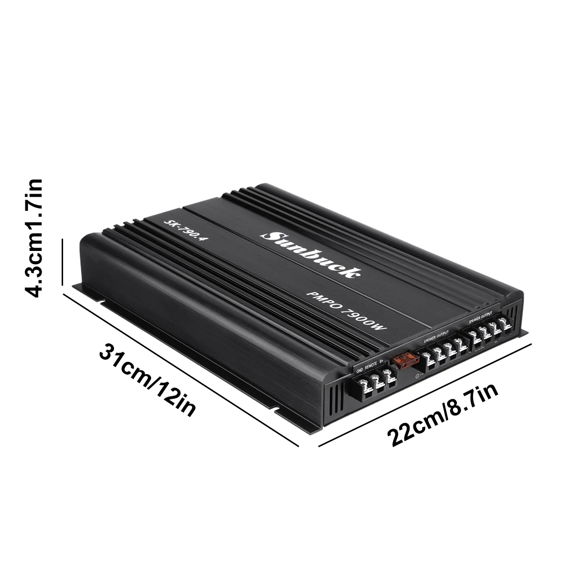 SK-790.4 4-Channel 7900W Car Power Amplifier Class A/B Stereo Surround Passive Subwoofer Audio Player