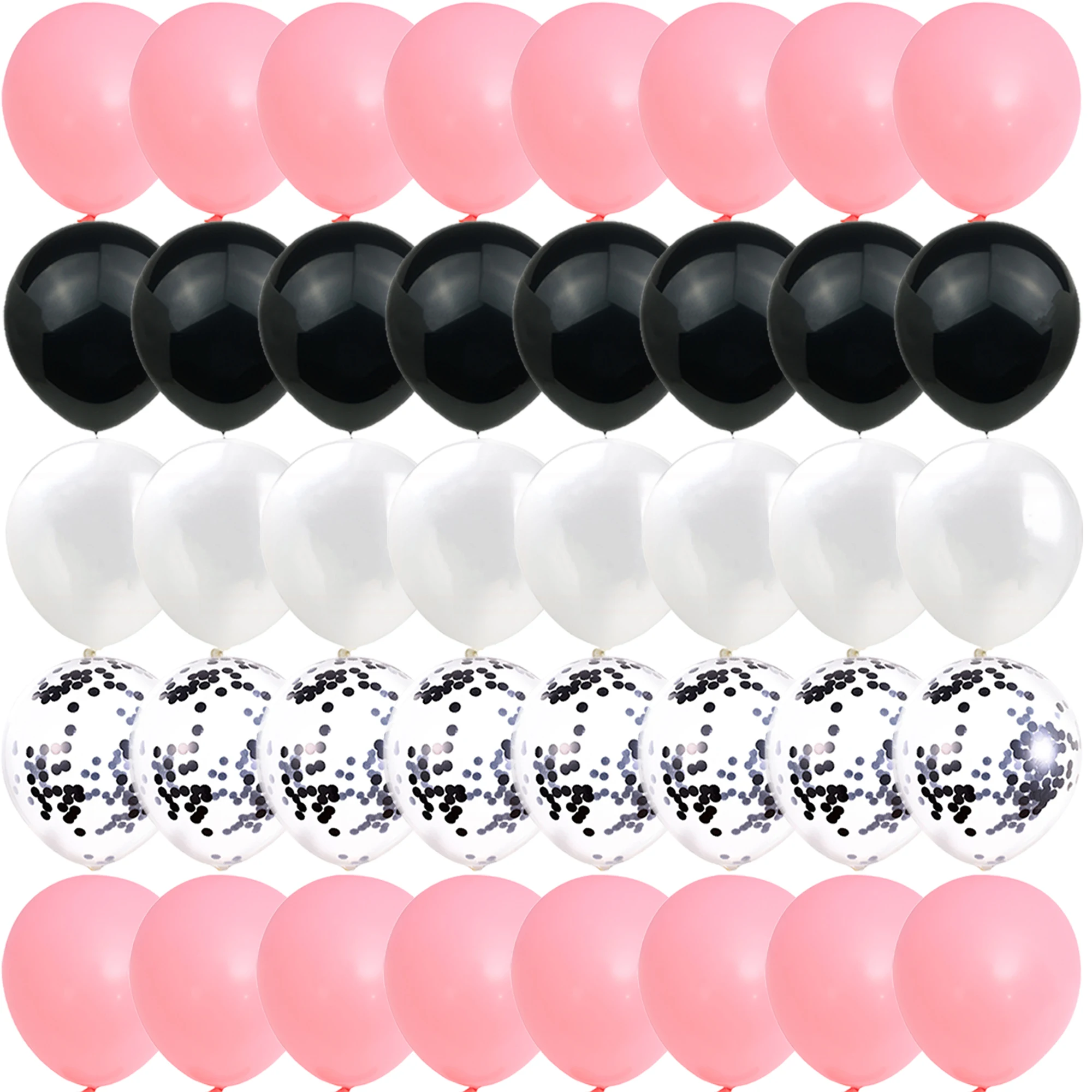 40PCS Red, White, Black Package Balloons Gender Reveal Wedding Valentine\'s Day Baby Shower Birthday Globos Party Decorations