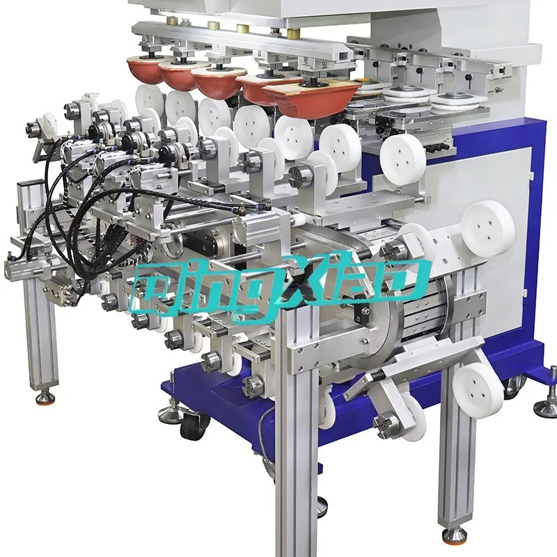 Semi Automatic Rotary Six Color Pad Printing Machine New Condition  Equipment for Manufacturing Plant Production Line High Speed