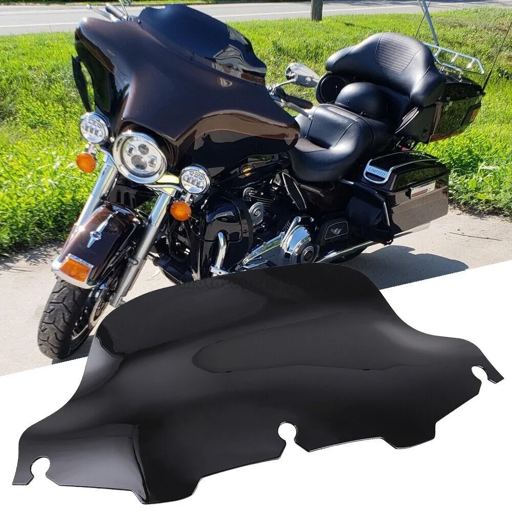 Motorcycle Front Windscreen 8' Black Windscreen Cover Suitable for Harley Electric Street Cycles, FLHX Touring Cars, 1996 - 2013