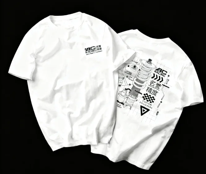 2025 جديد حار جديد BCracing تويست سلسلة موضوع تي شيرت JDM مطبوعة قصيرة الأكمام دراجة نارية الجرافيك تنفس تي شيرت رجالي عادية #2