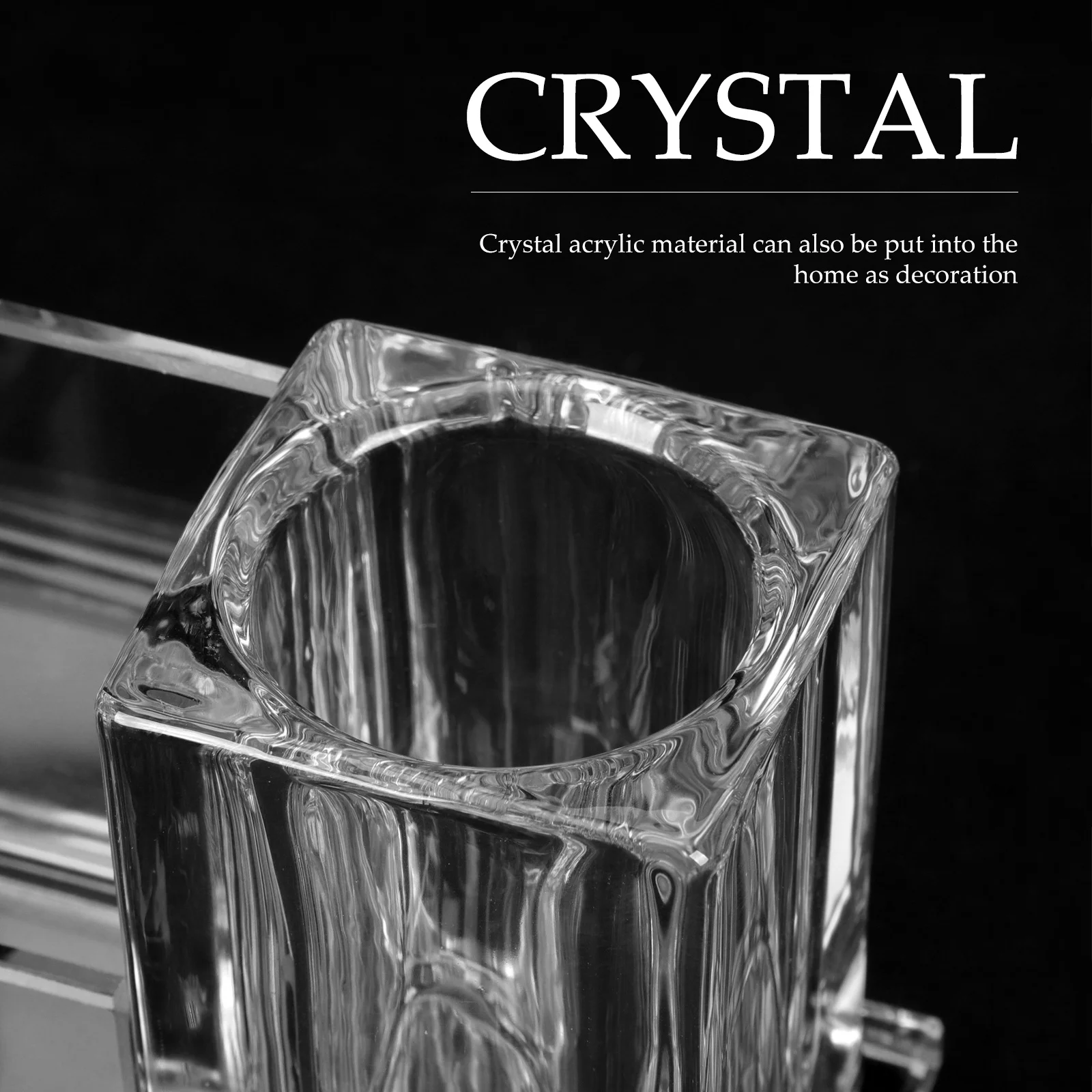 

Crystal Acrylic Mic Stand Desktop Wireless Microphone Holder Stable Mic Support Heavy-Duty Base for Home Ktv Studio