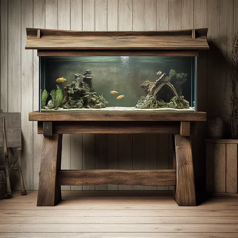 fish tank with bottom cabinet integrated, aquarium bottom cabinet floor tank ultra-white glass fish tank, wabi sandy wind
